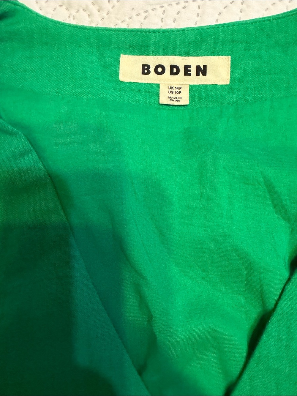 Boden Anna Double cloth Bright Green V-Neck Dress - Picture 2 of 11